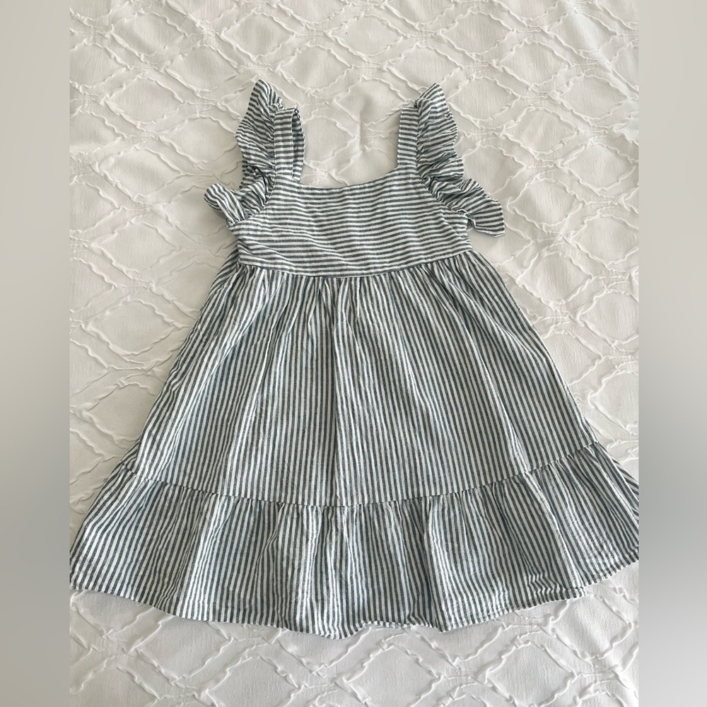Cat and Jack blue and white striped dress
